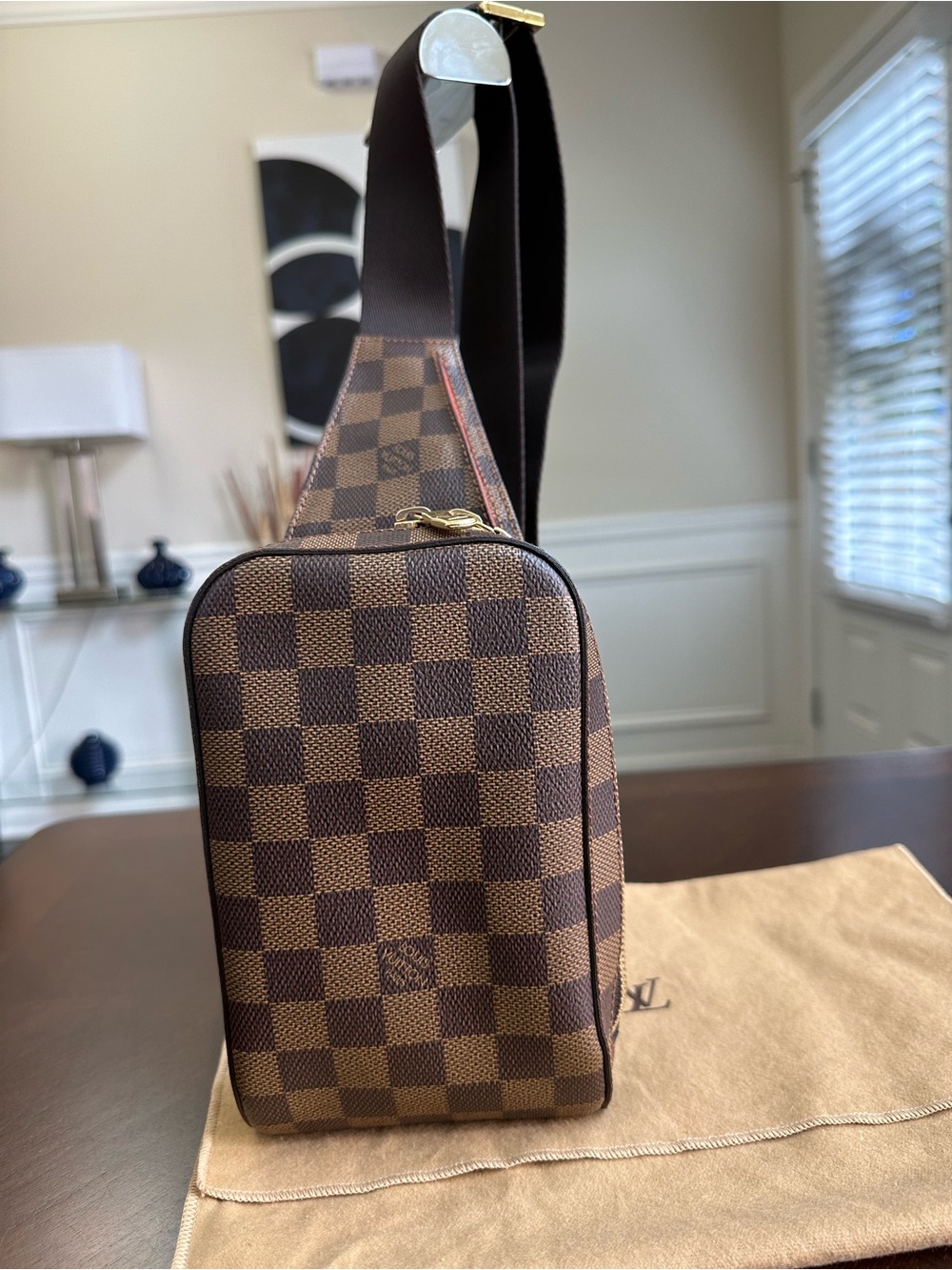 Louis Vuitton Brown Damier Ebene Crossbody Belt Bag